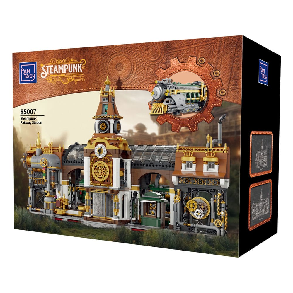 Original-Steampunk Series Construction Set Steampunk Railway Station 36 cm