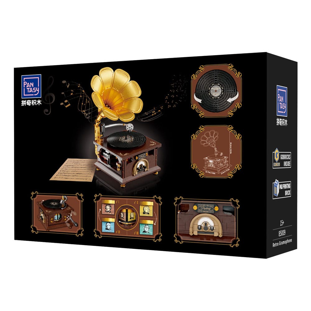 Set di costruzioni originale-retro Set retrò grammofono 34 cm
