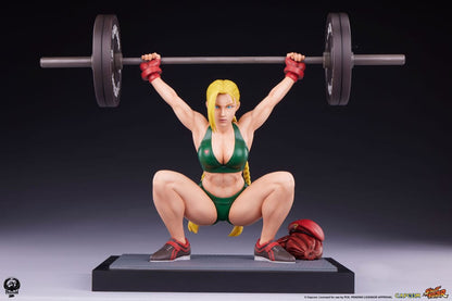Estatua de la serie Premier de Street Fighter 1/4 Cammy: levantamiento de pesas 41 cm