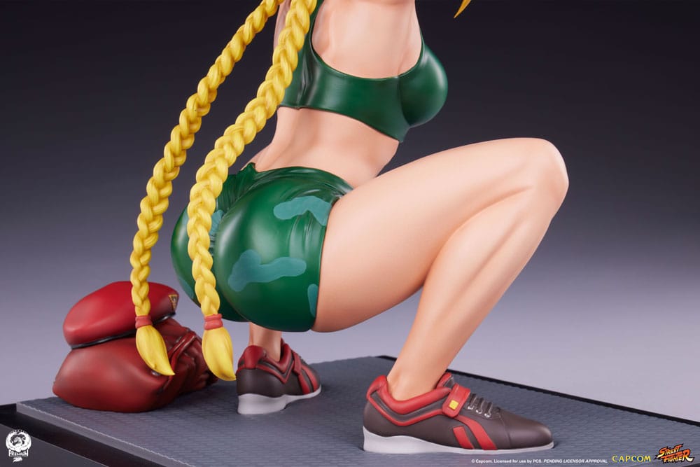 Estatua de la serie Premier de Street Fighter 1/4 Cammy: levantamiento de pesas 41 cm