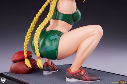 Estatua de la serie Premier de Street Fighter 1/4 Cammy: levantamiento de pesas 41 cm