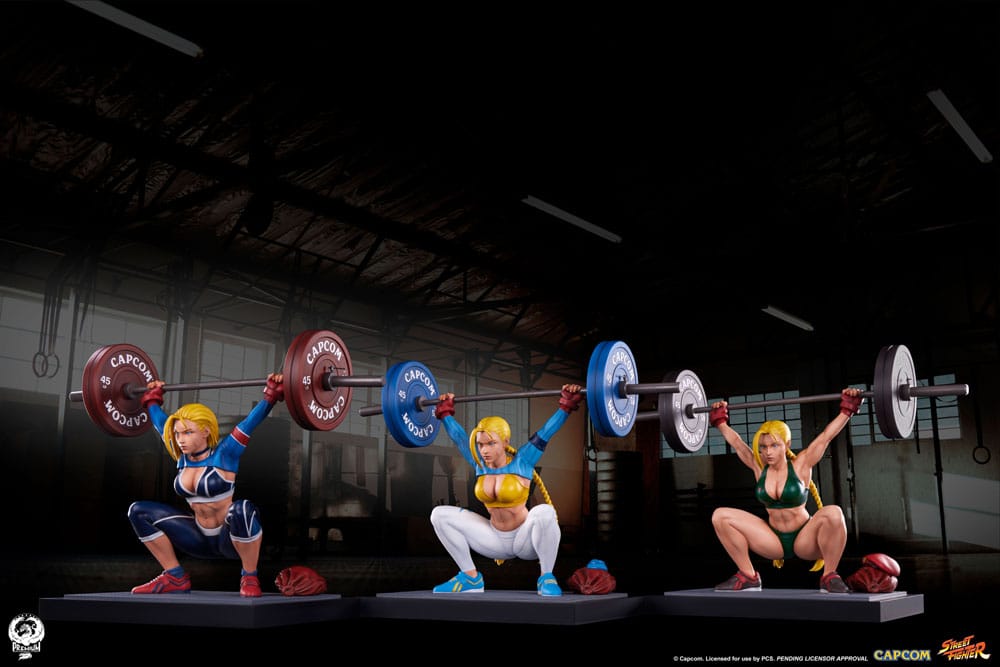 Estatua de la serie Premier de Street Fighter 1/4 Cammy: levantamiento de pesas 41 cm