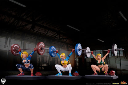 Estatua de la serie Premier de Street Fighter 1/4 Cammy: levantamiento de pesas 41 cm