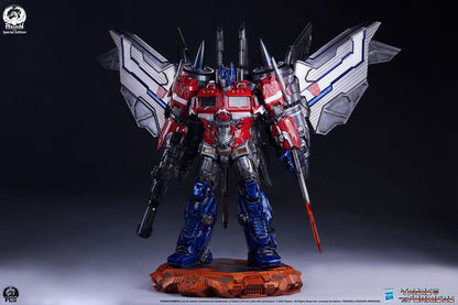 Transformers Museum Scale Statue Optimus Prime Jet Convoy Edition 87 cm