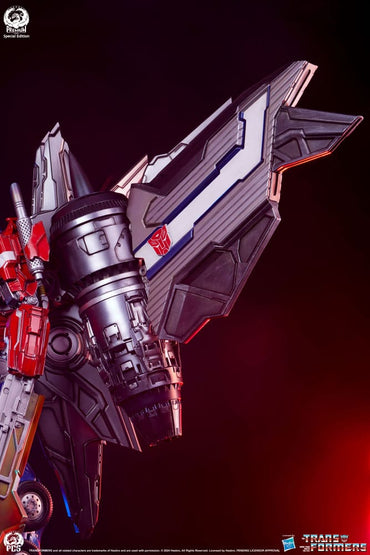 Transformers muzejska ljestvica Status Optimus Prime Jet Convoy Edition 87 cm