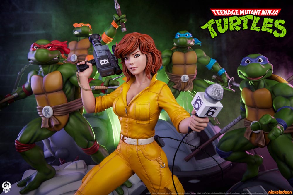 Estatua de la Serie Premier Turtles Mutant Turtles de Teenage 1/4 de abril O'Neil 46 cm