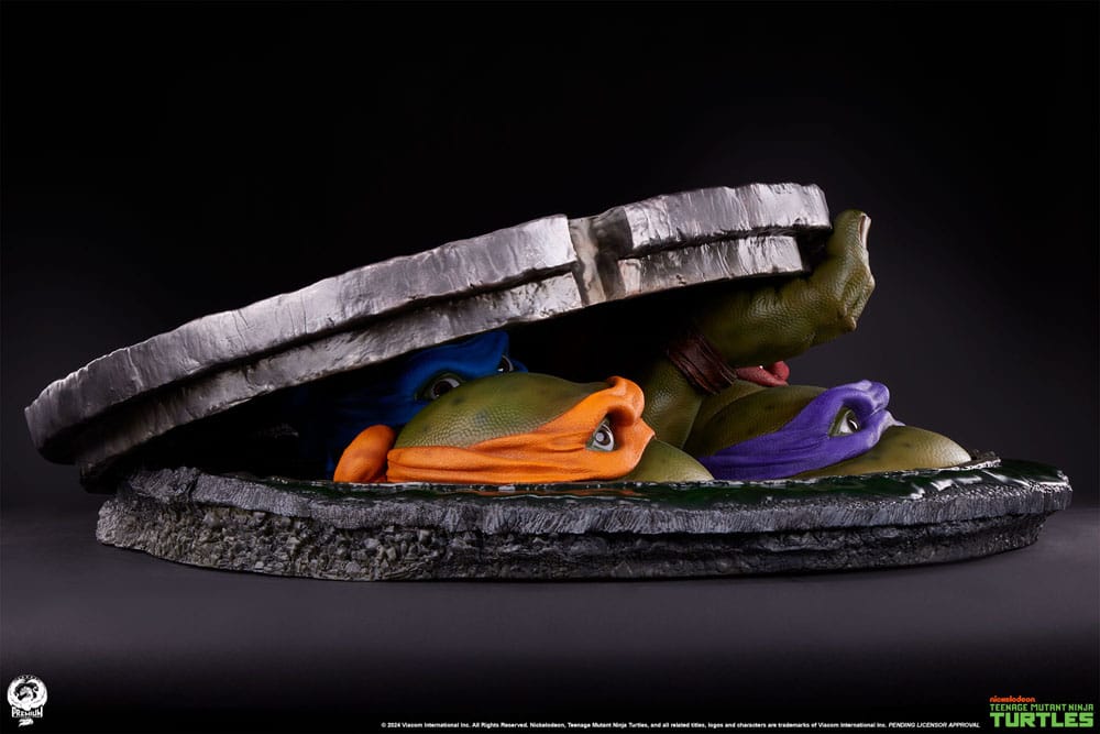 Estatua de diorama de tortugas mutantes adolescentes 1/1 subterránea 41 cm