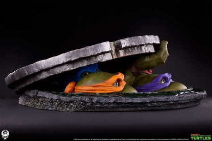 Estatua de diorama de tortugas mutantes adolescentes 1/1 subterránea 41 cm