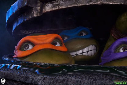 Estatua de diorama de tortugas mutantes adolescentes 1/1 subterránea 41 cm