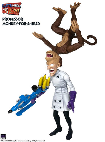 Regenwurm Jim Action Abbildung Welle 1: Professor Monkey-for-a-Head 28 cm