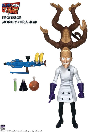 Earthworm Jim Action Figure Wave 1: Professor Monkey-For-A-Head 28 cm