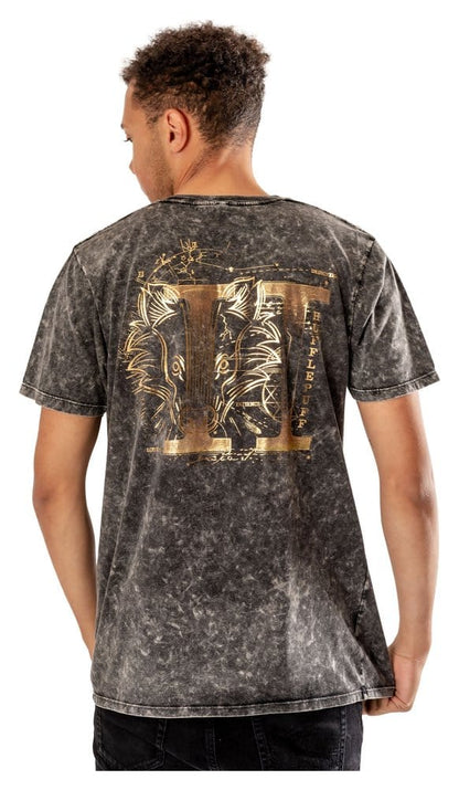 T-shirt di Harry Potter Tassorosso lavaggio acido