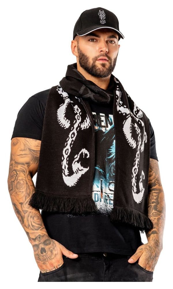 Harry Potter Scarf Dark Arts Spell Lång Längd Svart