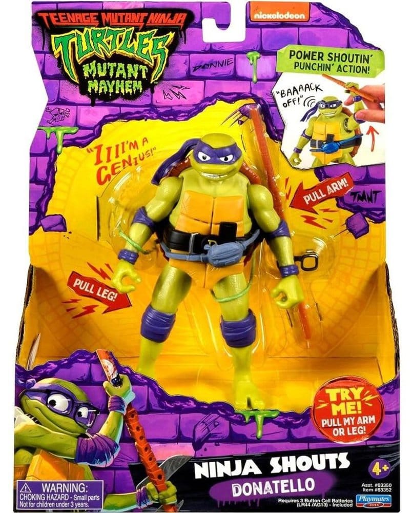 TMNT: Mutant Mayhem - Donatello Ninja Shouts 6 tommer actionfigur