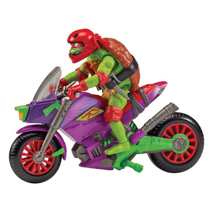Geschichten der Teenager Mutant Ninja Turtles Actionfigur mit Fahrzeug Raphael & Purple Dragon 12 cm
