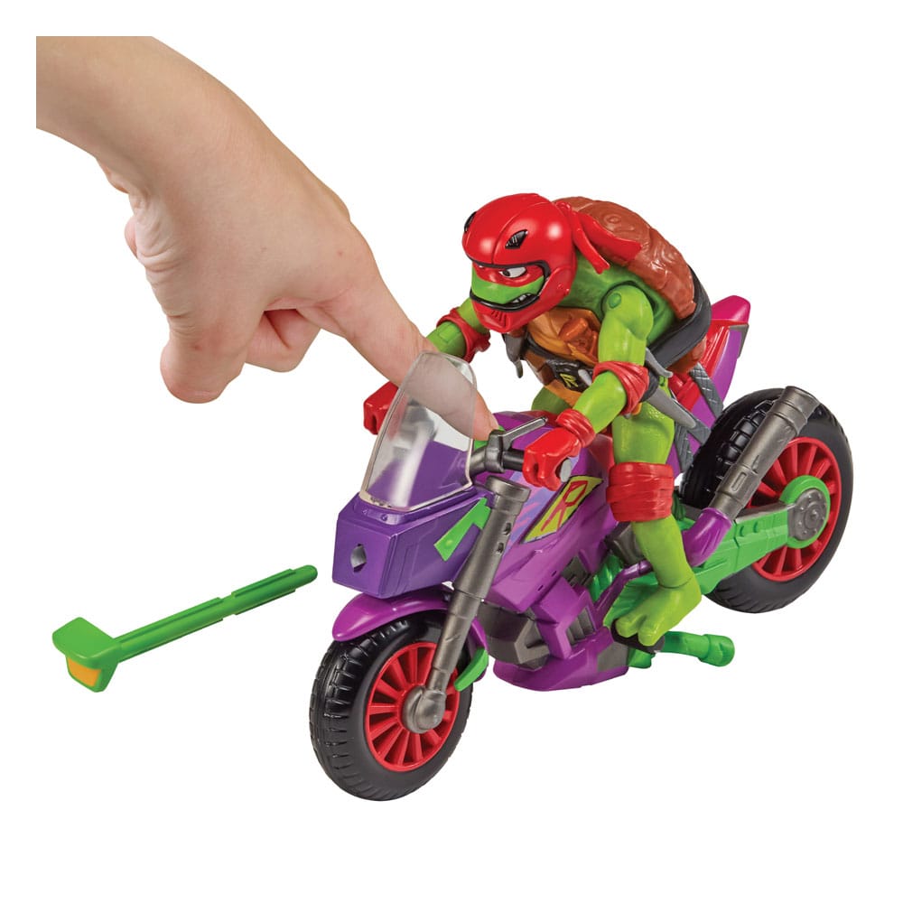 Geschichten der Teenager Mutant Ninja Turtles Actionfigur mit Fahrzeug Raphael & Purple Dragon 12 cm