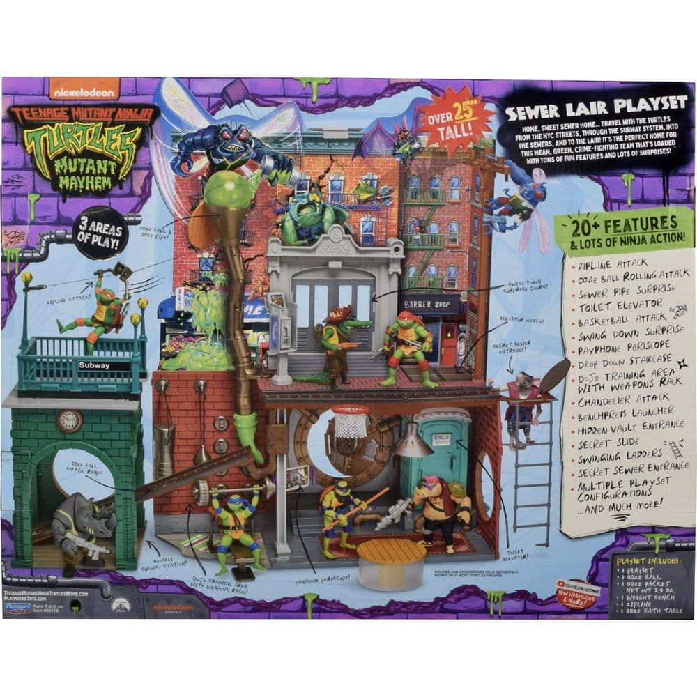 Teenage Mutant Ninja Turtles : Mutant Mayhem Playset Sewer Lair Nouvelle version