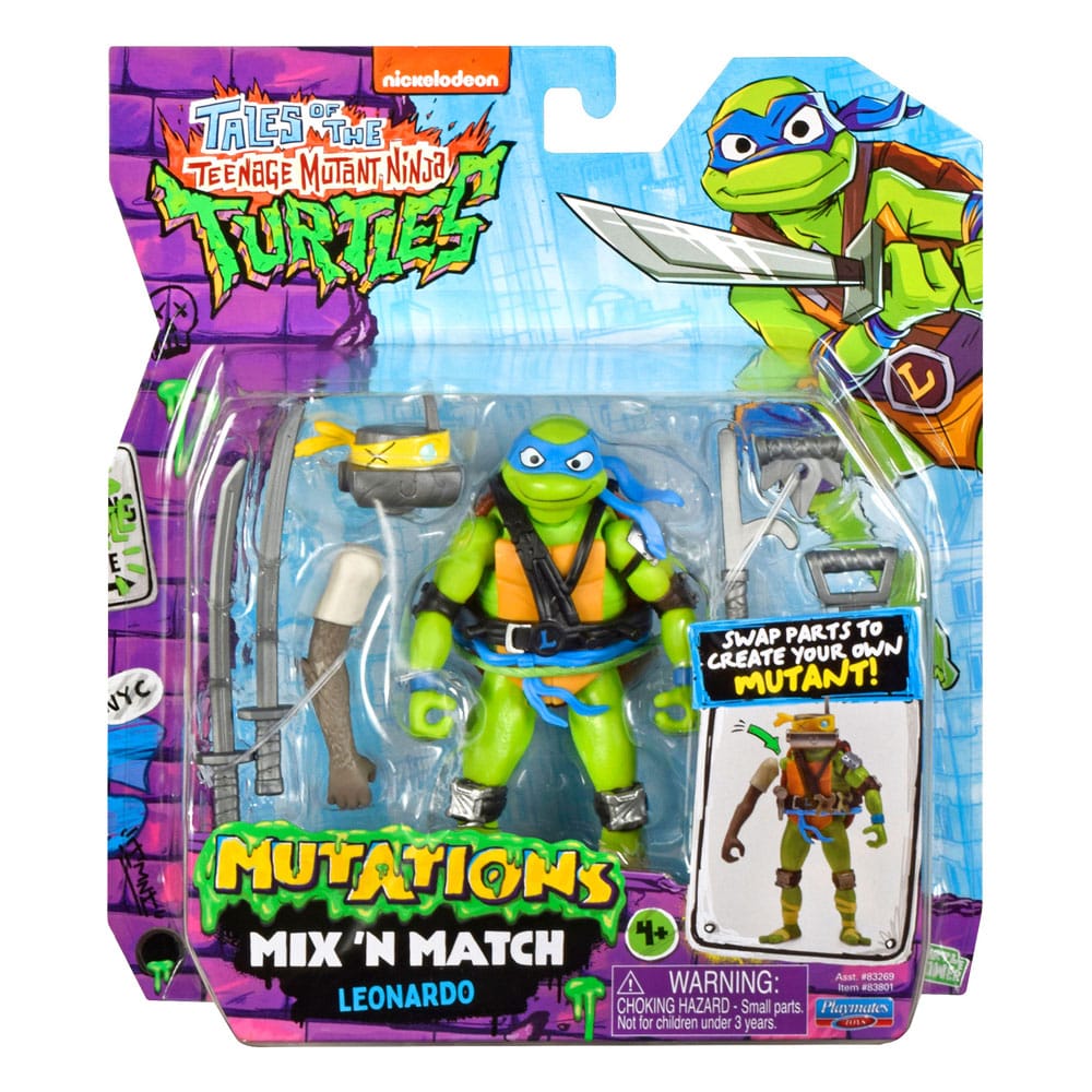 Teenage Mutant Ninja Turtles Masalları Karıştır ve Eşleştir Aksiyon Figürü Leonardo 12 cm