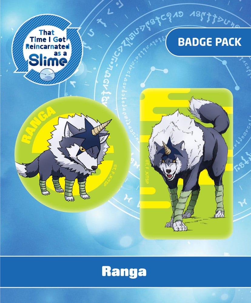 Den gang blev jeg reinkarneret som en slimstift-badges 2-pack Ranga