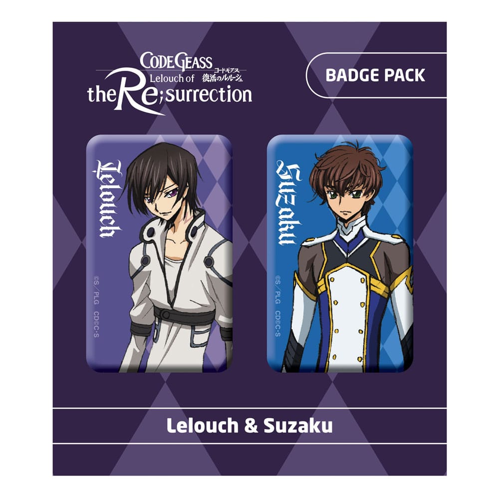 Kod Geass Lelouch of the Re: Surrection Pin Badges 2-Pack Lelouch & Suzaku