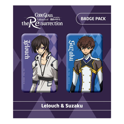 Kod Geass Lelouch of the Re: Surrection Pin Badges 2-Pack Lelouch & Suzaku