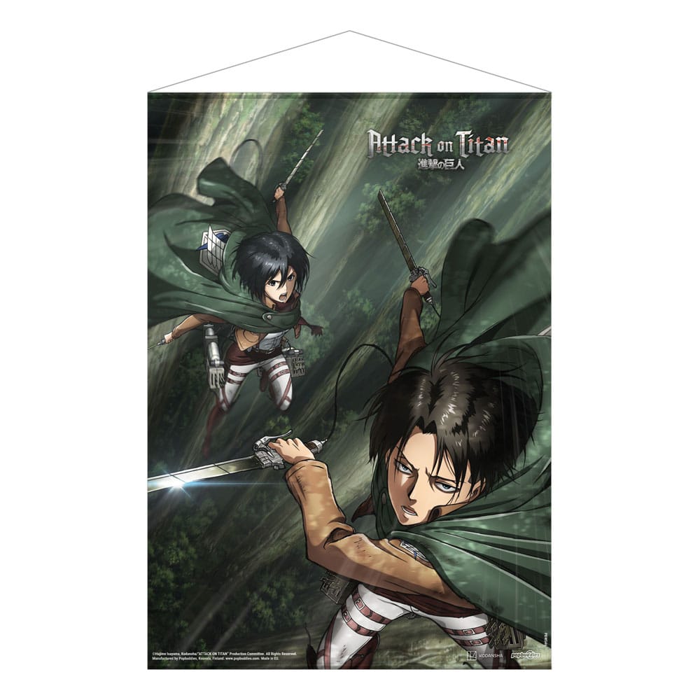 Attacco a Titan Wallscroll Mikasa e Levi 50 x 70 cm