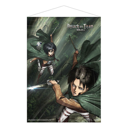 Attacco a Titan Wallscroll Mikasa e Levi 50 x 70 cm