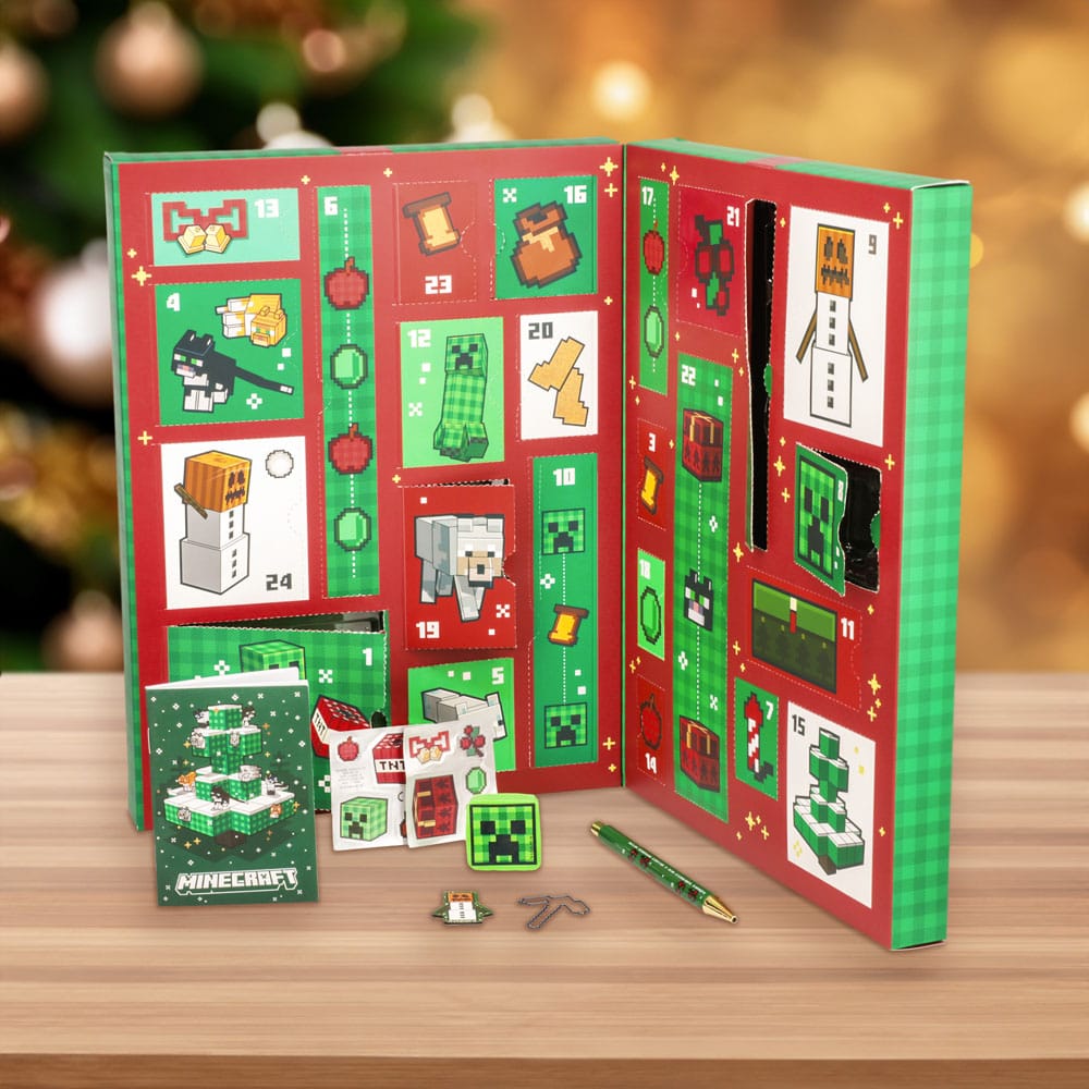 Minecraft adventskalender brevpapper 24 dagar