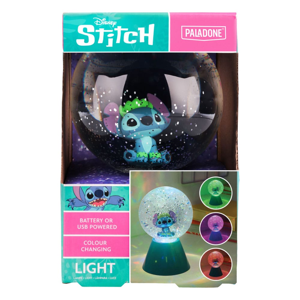 Lilo & Stitch LED-Lamp-Stich-Glitzerball 17 cm