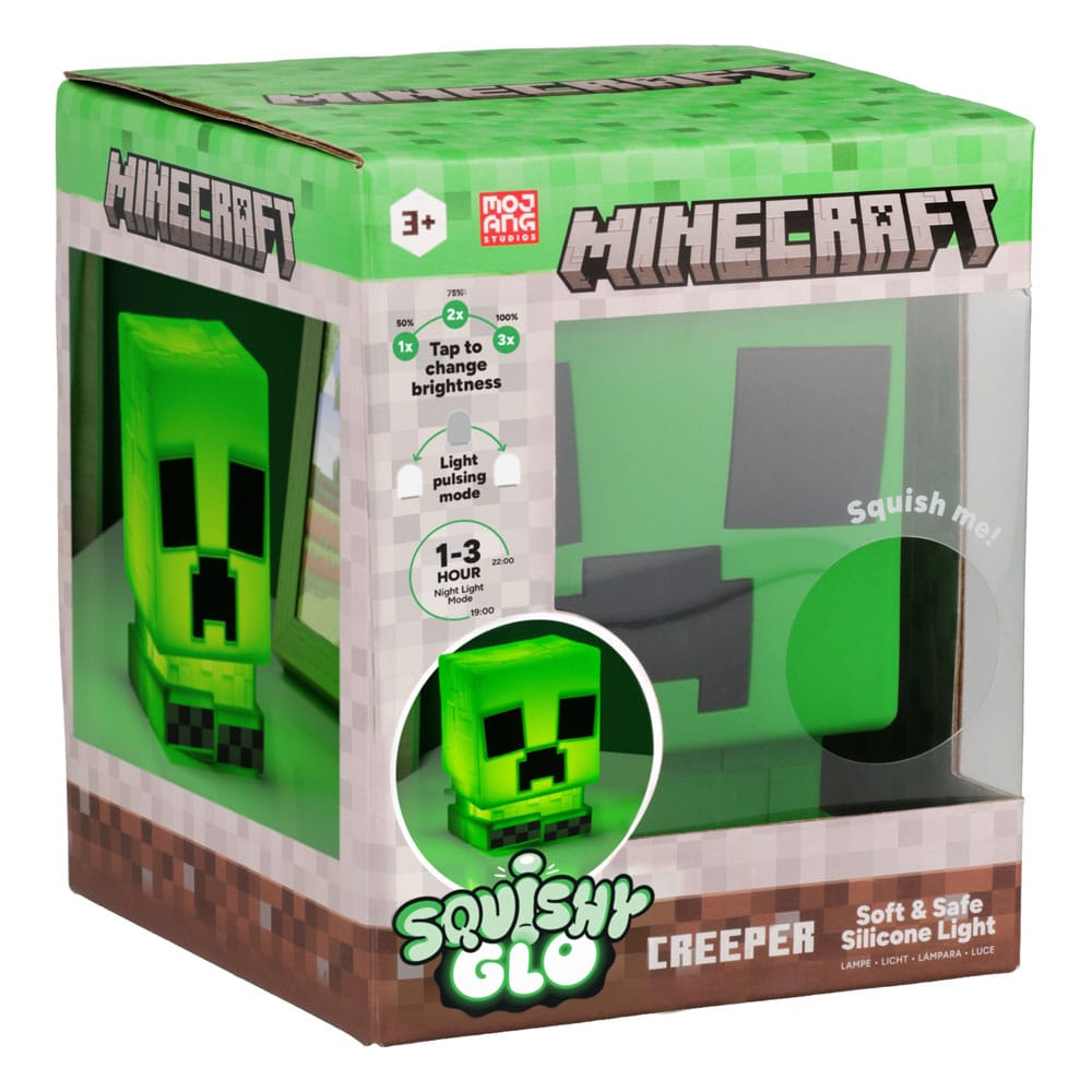 Minecraft squishy glo kisel ljus creeper 15 cm