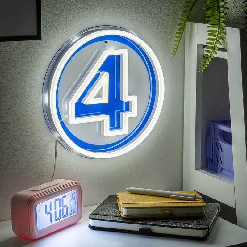 Fantastic Four LED LAME LOMPLA LOGO LOGO NEON