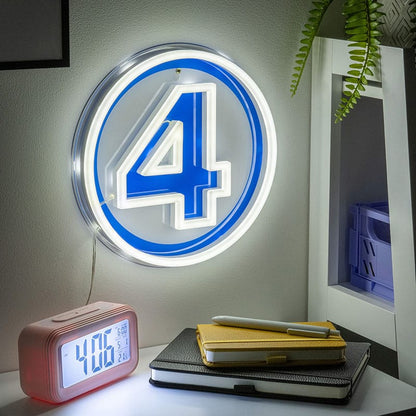 Fantastic Four LED LAME LOMPLA LOGO LOGO NEON
