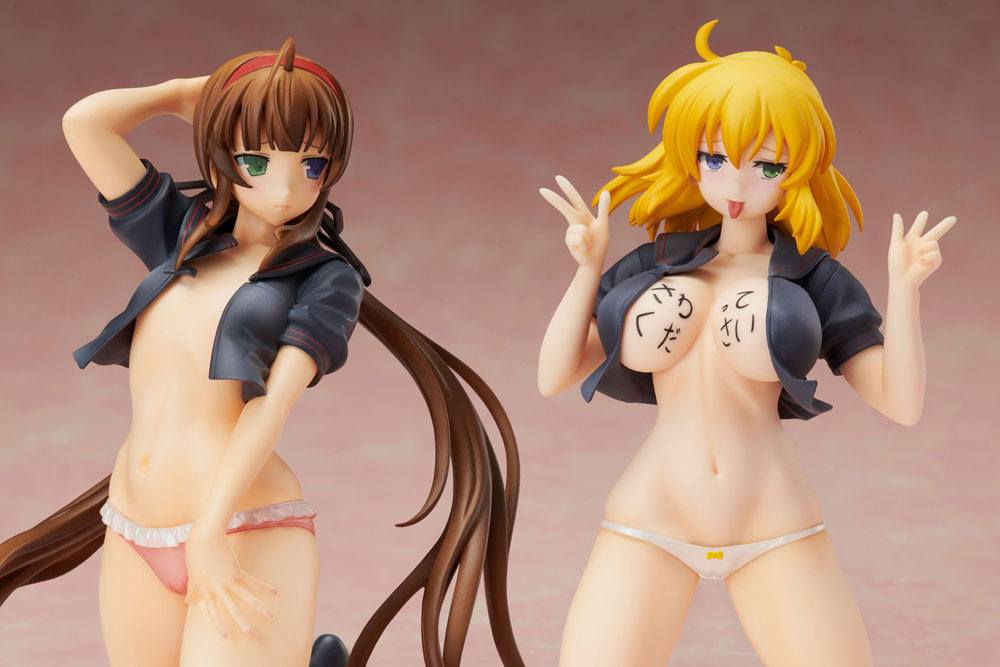 Senran Kagura Newwave Gburst PVC Estatua 1/10 Ryobi X Ryona Body Body Sailor Uniforme Ver. 19 cm