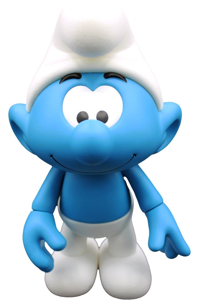 Les Schtroumpfs Figurine Vinyle Schtroumpf Blanc et Bleu - Floquée 19 cm