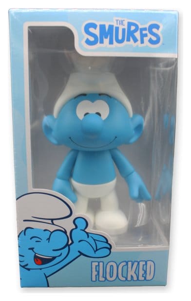 Les Schtroumpfs Figurine Vinyle Schtroumpf Blanc et Bleu - Floquée 19 cm