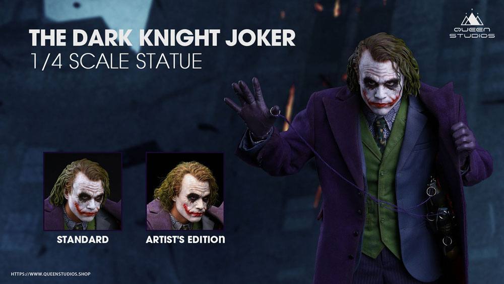 Estatua El Caballero Oscuro 1/4 Heath Ledger Joker Edición Regular 52 cm