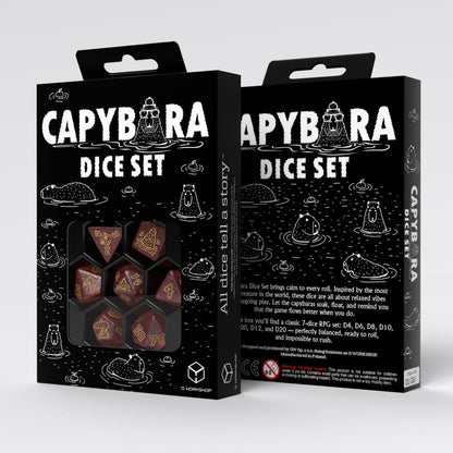 Capybara-Würfel-Set mit 7 Chillo