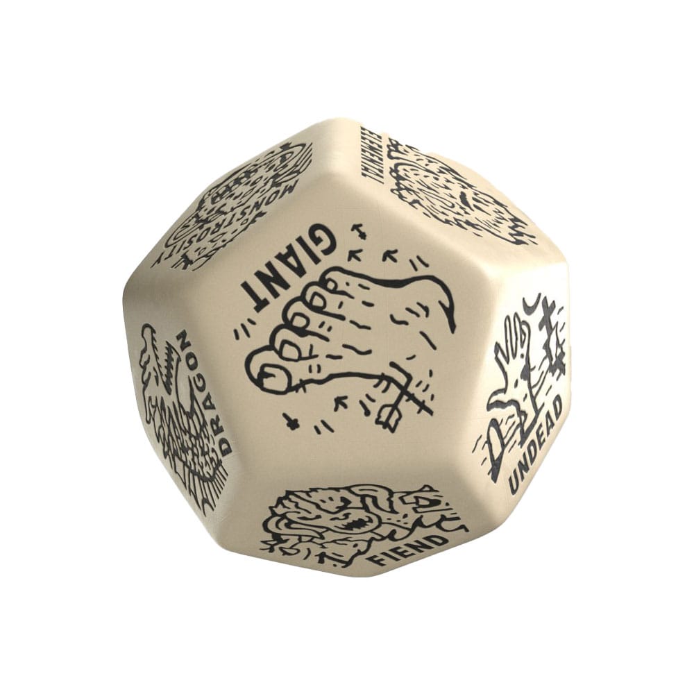Viridian Jumbo Dice Monster Generator Die D12 Bež