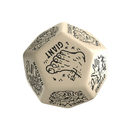 Viridian Jumbo Dice Monster Generator Die D12 Bež