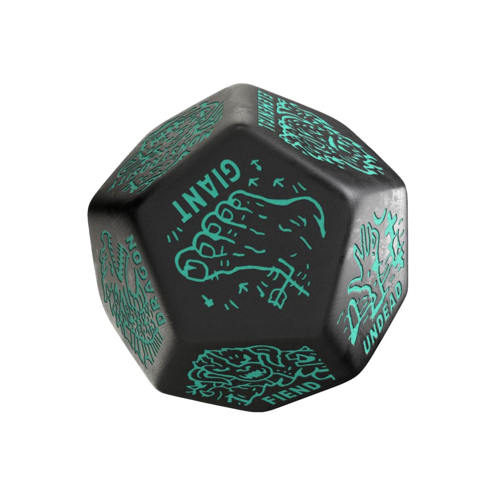 Viridian Jumbo Dice Monster Generator Die D12 Nero