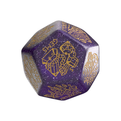 Viridian Jumbo Dice Treasure Generator Die D12 Schimmerndes Lila