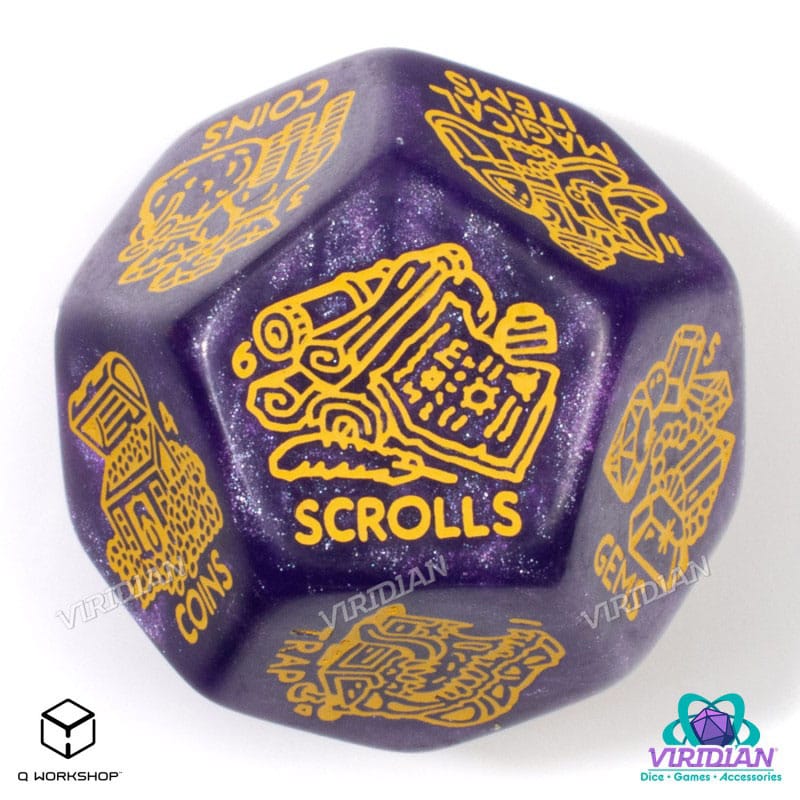 Viridian Jumbo Dice Treasure Generator Die D12 Schimmerndes Lila