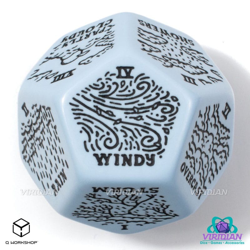 Viridian Jumbo Dice Weather Generator Die D12 Blau