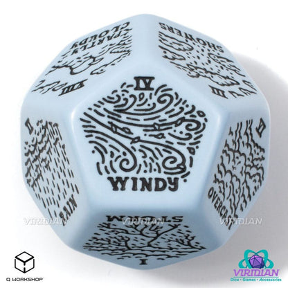 Viridian Jumbo Dice Weather Generator Die D12 Blau