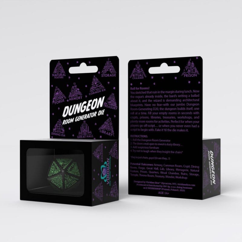 Viridian Jumbo Dice Dungeon Room Generator D20 Sort