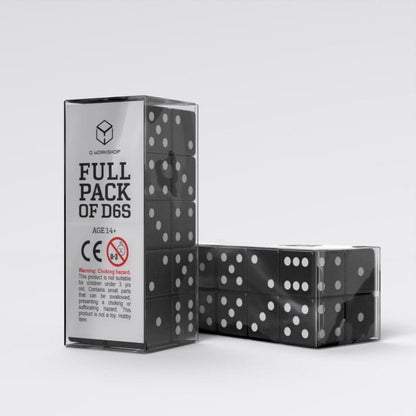 Q Workshop Dice Set Full Pack D6 Black (20)