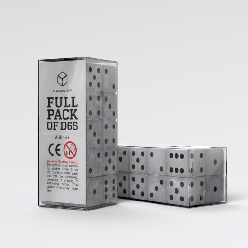 Q Workshop Würfelset Komplettpaket D6 Pearl (20)