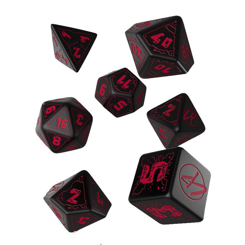 Cyberpunk Edition Dice Set Blood over Chrome (7)