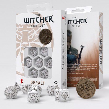 De Witcher -dobbelstenen stelden Geralt the White Wolf (7)