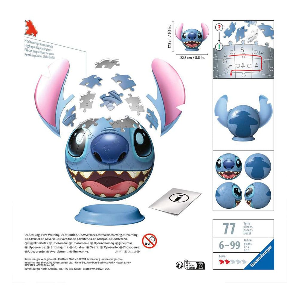 Lilo & Stitch 3D slagalica s ušima (77 komada)